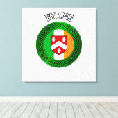 バイルネクレスト&ケルト結び目模様オンシャムロック キャンバスプリント (インサイチュ (ウッドフロア))