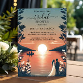 バイレイクサイドマウンテンおもしろい自然レイクブライダルシャワー 招待状