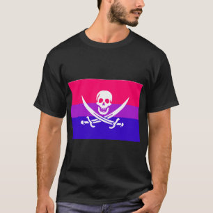 バイレートホワイトジョリーロジャープライド旗 Tシャツ