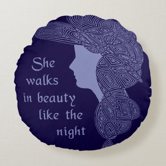 バイロンの婦人 ラウンドクッション (正面)