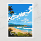 バイロンベイオーストラリア旅行ヴィンテージイラストレーション ポストカード (正面)