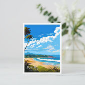 バイロンベイオーストラリア旅行ヴィンテージイラストレーション ポストカード (スタンド正面)