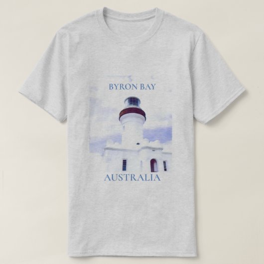 バイロンベイライトハウスオーストラリア旅行 Tシャツ (デザイン正面)
