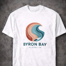 バイロンベイ オーストラリア レトロ ウェーブ ロゴ Tシャツ ヴィンテージ