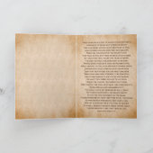 バイロン卿の犬詩の墓誌 カード (内部)