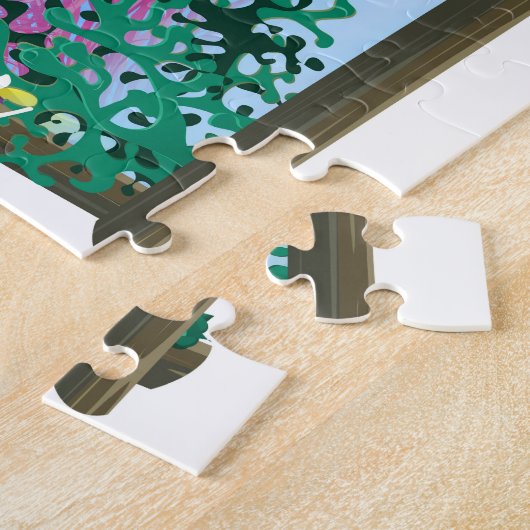 バイロン湾オーストラリア旅行ポスター。 ジグソーパズル (側面)