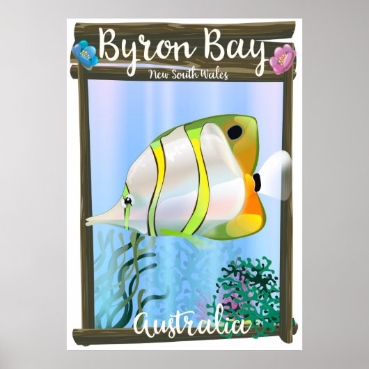 バイロン湾オーストラリア旅行ポスター。 ポスター (正面)