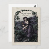 バイロン「彼女が歩く美しい」はがきビクトリアン ポストカード (正面/裏面)