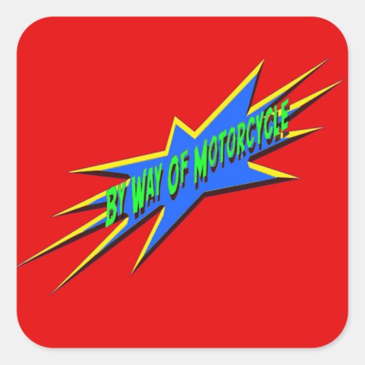 バイワヨフオートバイステッカー4 スクエアシール (正面)