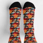 バイワーテリアとハートバラバレンタインデー ソックス (上部)