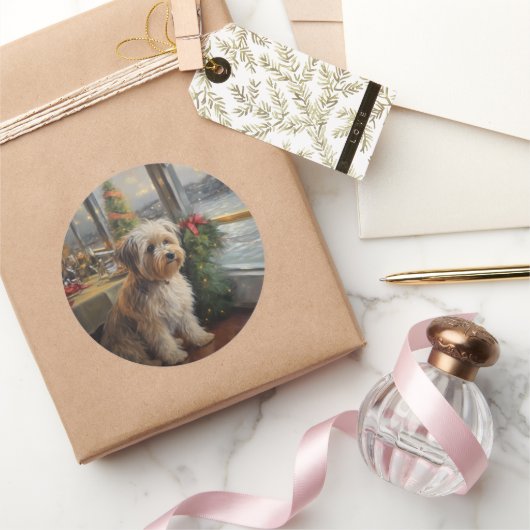 バイワーテリアのクリスマスクルーズ：ポーソムホリデー ラウンドシール (ギフト)