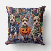 バイワーテリアのトリックまたはトリートハロウィーンの衣装 クッション (正面)