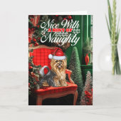 バイワーテリアクリスマスドッグいけなまたはニース シーズンカード (正面)