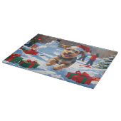 バイワーテリアクリスマスフェスティバルスノーシーン カッティングボード (角)