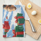 バイワーテリアクリスマスフェスティバルスノーシーン キッチンタオル (四つ折り)