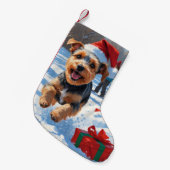 バイワーテリアクリスマスフェスティバルスノーシーン スモールクリスマスストッキング (正面 (吊り時))