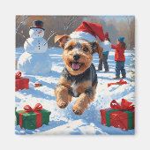 バイワーテリアクリスマスフェスティバルスノーシーン マグネット (正面)