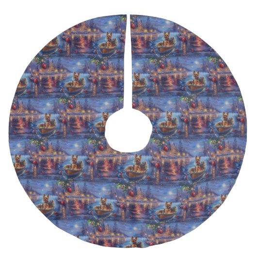 バイワーテリアクリスマスフェスティバル航海 ブラッシュドポリエステルツリースカート (正面)