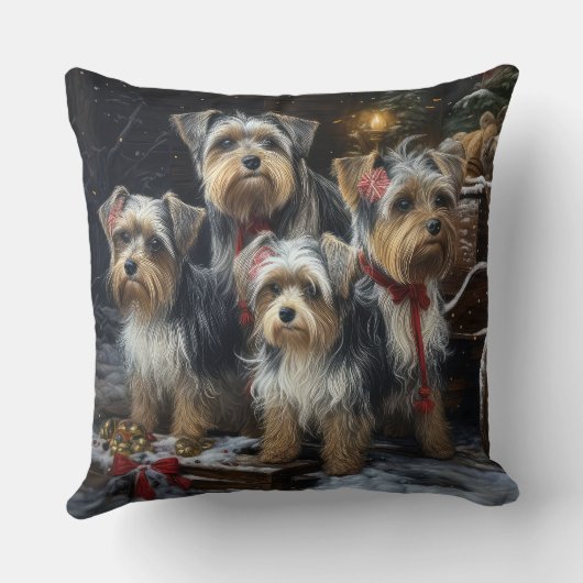 バイワーテリアスノウィースリークリスマスデコール クッション (裏面)