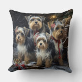 バイワーテリアスノウィースリークリスマスデコール クッション (正面)