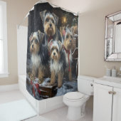 バイワーテリアスノウィースリークリスマスデコール シャワーカーテン (インサイチュ)