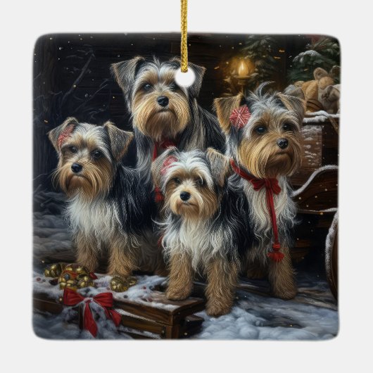 バイワーテリアスノウィースリークリスマスデコール セラミックオーナメント (裏面)