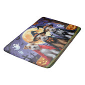 バイワーテリアドッグスパンプキンハロウィンおもしろい バスマット (アングル)