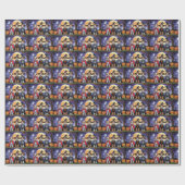 バイワーテリアドッグスパンプキンハロウィンおもしろい ラッピングペーパー (フラット)