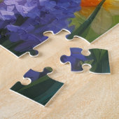 バイワーテリアドッグ春の花絵を描ズ ジグソーパズル (側面)