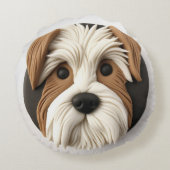 バイワーテリアドッグ3D インスパイア ラウンドクッション (裏面)