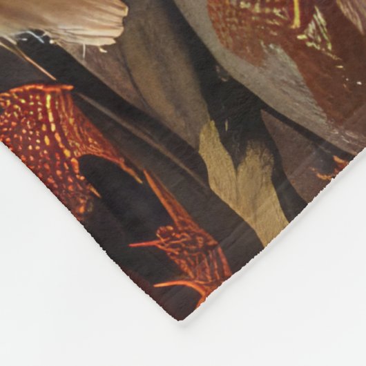 バイワーテリアハロウィン不気味 フリースブランケット (角)