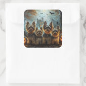 バイワーテリアハロウィーンナイトドギー喜び スクエアシール (バッグ)