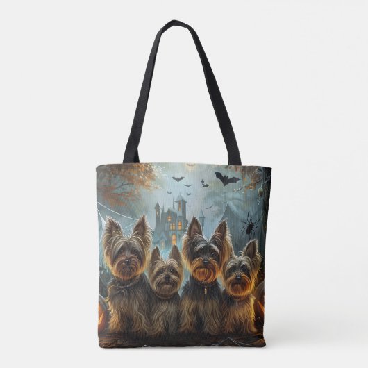バイワーテリアハロウィーンナイトドギー喜び トートバッグ (裏面)