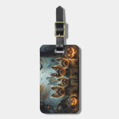 バイワーテリアハロウィーンナイトドギー喜び ラゲッジタグ (正面縦)