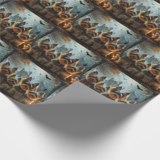 バイワーテリアハロウィーンナイトドギー喜び ラッピングペーパー (角)