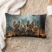バイワーテリアハロウィーンナイトドギー喜び ランバークッション (ブランケット)