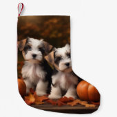 バイワーテリアパピーオータムデライトカボチャ スモールクリスマスストッキング (正面)