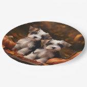 バイワーテリアパピーオータムデライトカボチャ ペーパープレート (アングル)