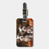 バイワーテリアパピーオータムデライトカボチャ ラゲッジタグ (正面縦)