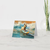 バイワーテリアビーチサーフィン絵画ズ カード (正面)