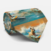 バイワーテリアビーチサーフィン絵画ズ ネクタイ (ロール)