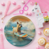 バイワーテリアビーチサーフィン絵画ズ ペーパープレート (パーティー)