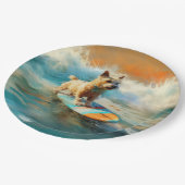 バイワーテリアビーチサーフィン絵画ズ ペーパープレート (アングル)