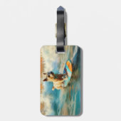バイワーテリアビーチサーフィン絵画ズ ラゲッジタグ (裏面縦)
