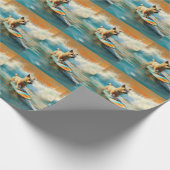 バイワーテリアビーチサーフィン絵画ズ ラッピングペーパー (角)