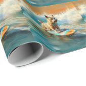 バイワーテリアビーチサーフィン絵画ズ ラッピングペーパー (ロールコーナー)