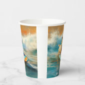 バイワーテリアビーチサーフィン絵画ズ 紙コップ (左)