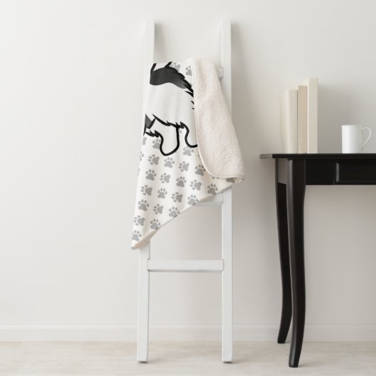 バイワーテリアヨークシャーテリアかわいい漫画の犬とポーズ シェルパブランケット (インサイチュ)