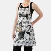 バイワーテリアヨークシャーテリアかわいい漫画の犬と名前 エプロン (インサイチュ)