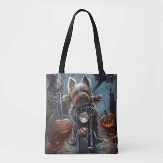 バイワーテリア乗用オートバイハロウィーン怖い トートバッグ (正面)